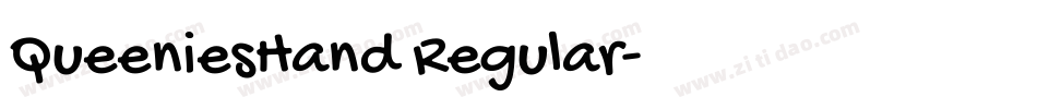 QueeniesHand Regular字体转换